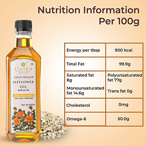 Jivika Naturals Cold-Pressed Safflower Oil 500ml