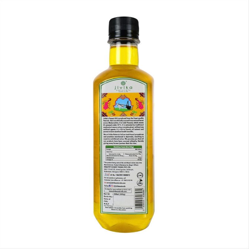 Jivika Naturals Cold-Pressed Peanut Oil 500ml