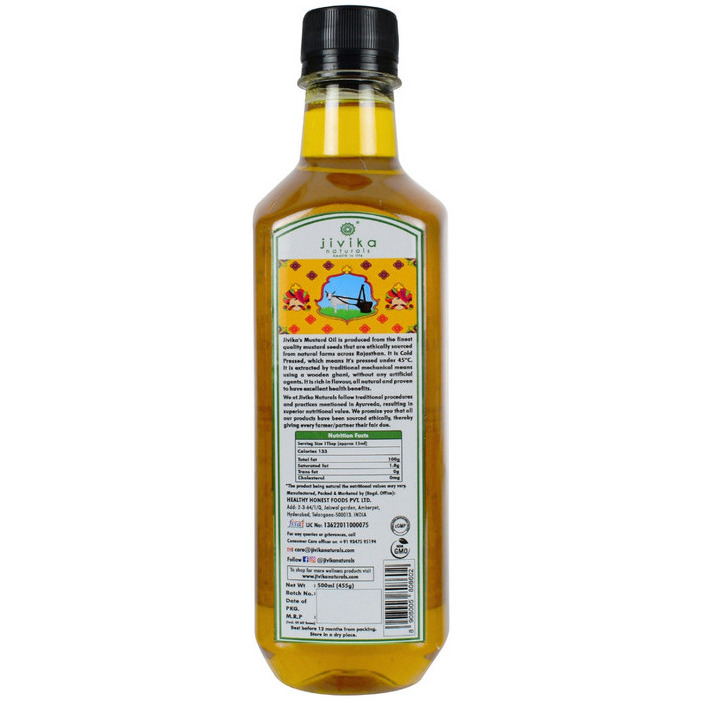 Jivika Naturals Cold-Pressed Mustard Oil 500ml