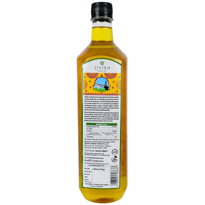 Jivika Naturals Cold-Pressed Sesame Oil 1L