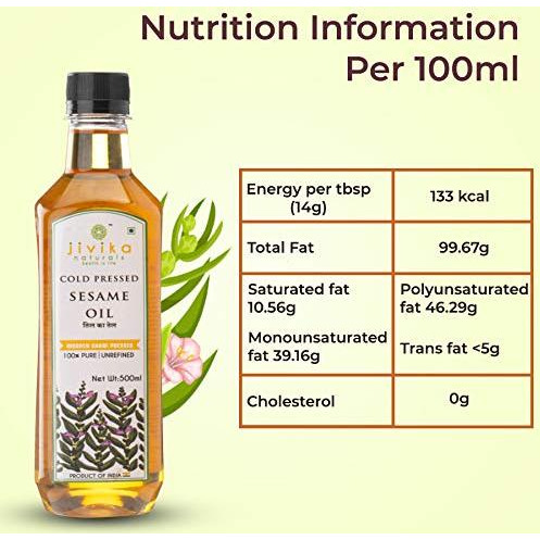 Jivika Naturals Cold-Pressed Sesame Oil 1L