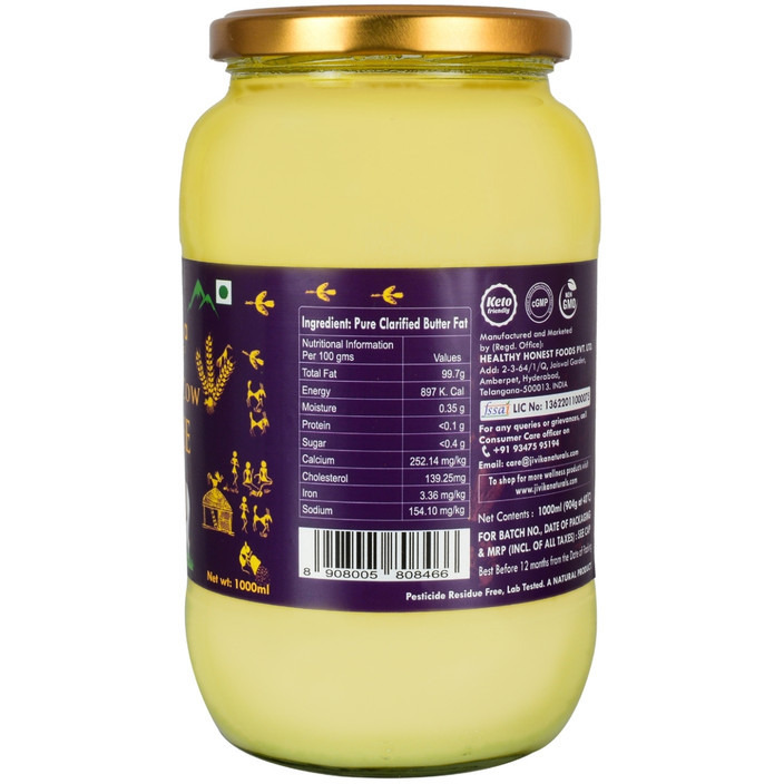 Jivika Naturals DESI A2 COW GHEE (BILONA GHEE) 1000ml