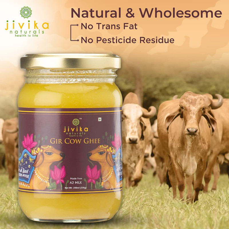 Jivika Naturals VEDIC HAND CHURNED BILONA GIR COW GHEE 250ml