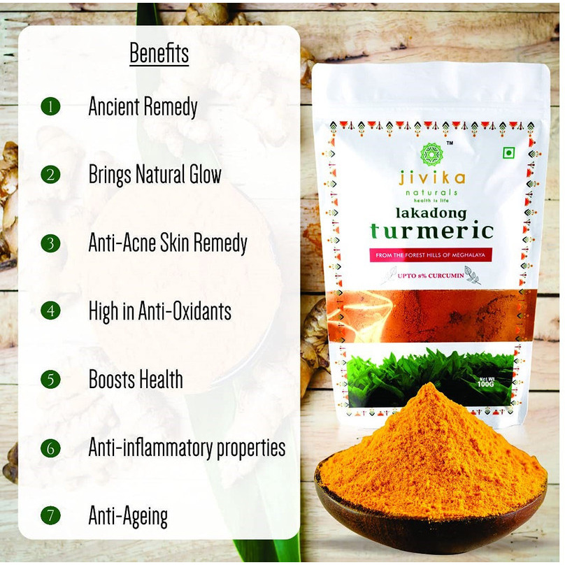 Jivika Naturals LAKADONG TURMERIC POWDER 250G