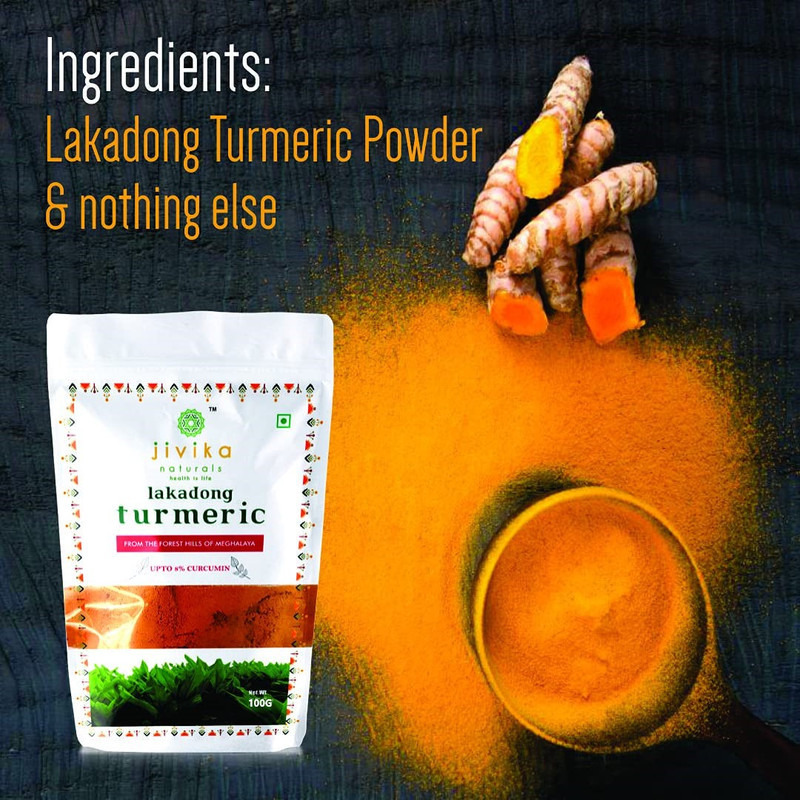 Jivika Naturals LAKADONG TURMERIC POWDER 250G