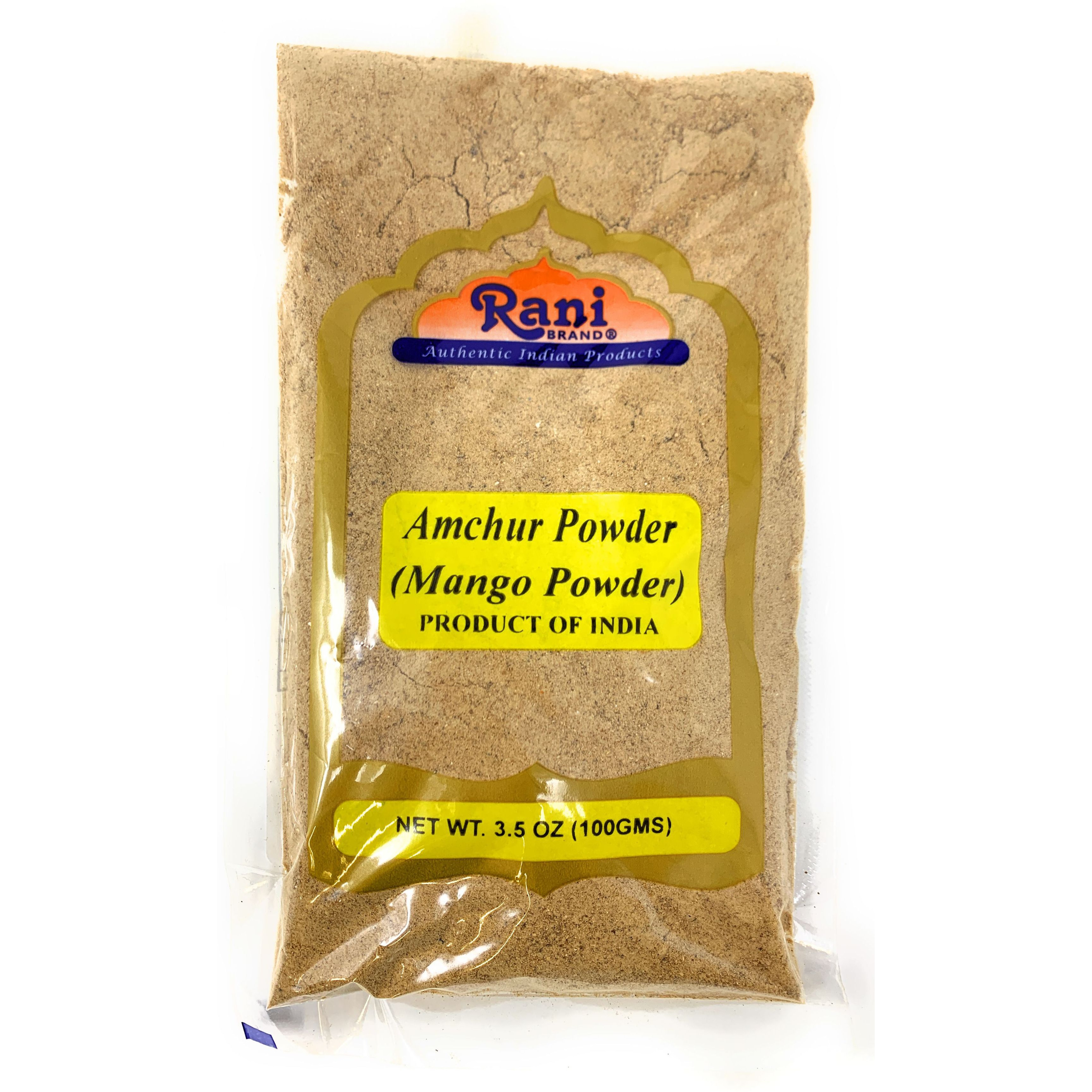 Rani Amchur (Mango) Ground Powder Spice 3.5oz (100gm) ~ All Natural, Indian Origin | No Color | Gluten Free Ingredients | Vegan | NON-GMO | No Salt or fillers