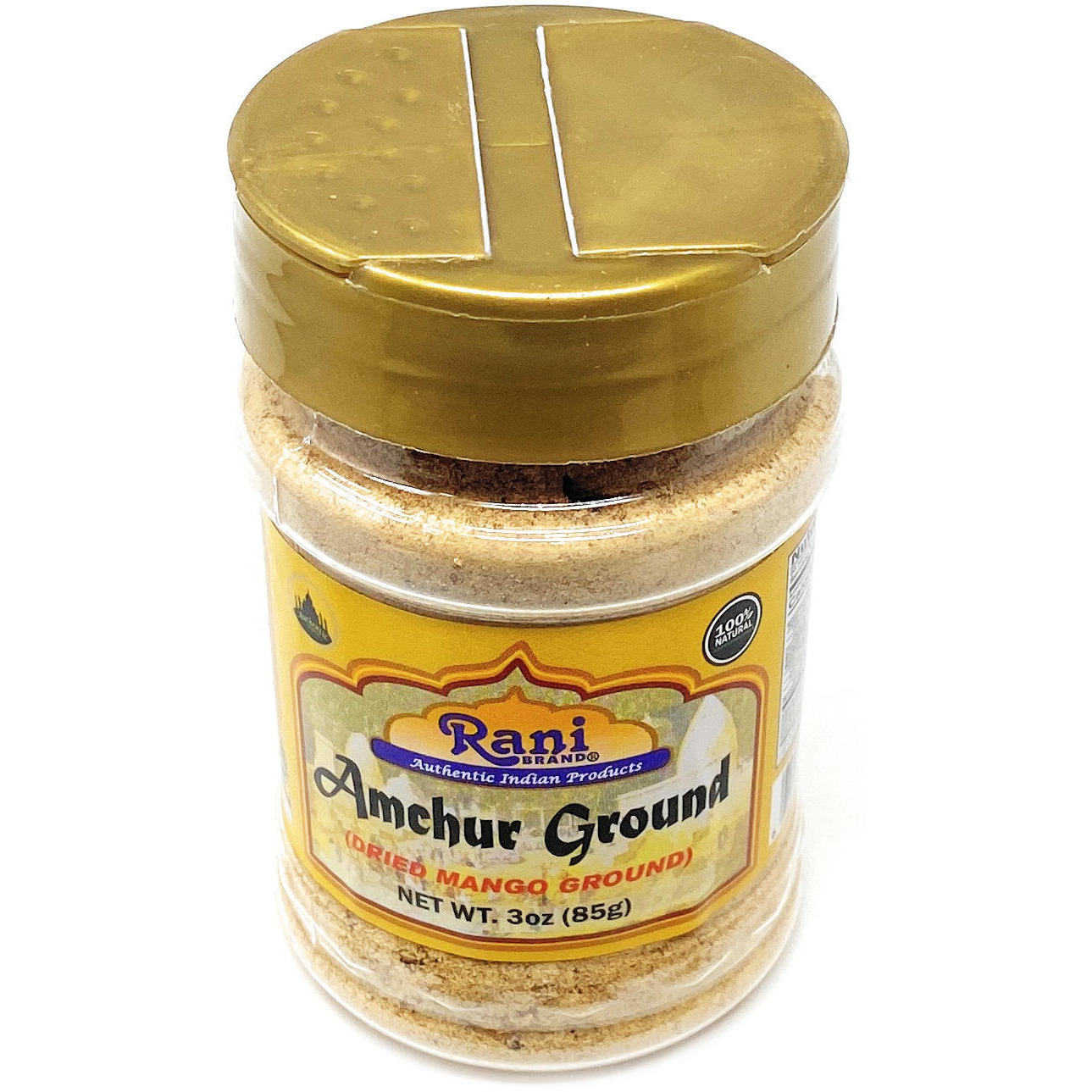 Rani Amchur (Mango) Ground Powder Spice 3oz (85g) ~ All Natural, Indian Origin | No Color | Gluten Free Ingredients | Vegan | NON-GMO | No Salt or fillers