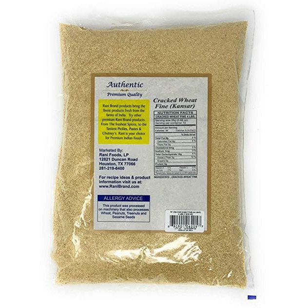 Rani Cracked Wheat Fine (Kansar, Bulgur, Similar to Wheat #1) 4lb (64oz) Bulk ~ All Natural | Vegan | No Colors | NON-GMO | Indian Origin