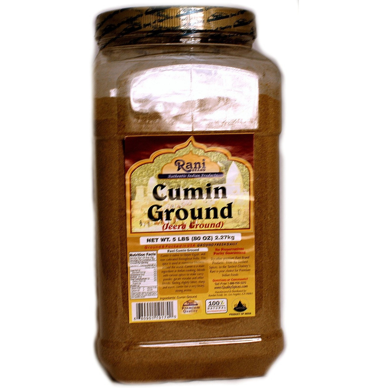 Rani Cumin Ground 5lbs (2.27kg) Jar  ~ Bulk