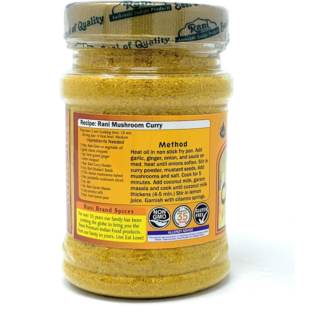 Rani Curry Powder Mild Natural 10-Spice Blend 85g (3oz) ~ Salt Free | Vegan | Gluten Free Ingredients | NON-GMO