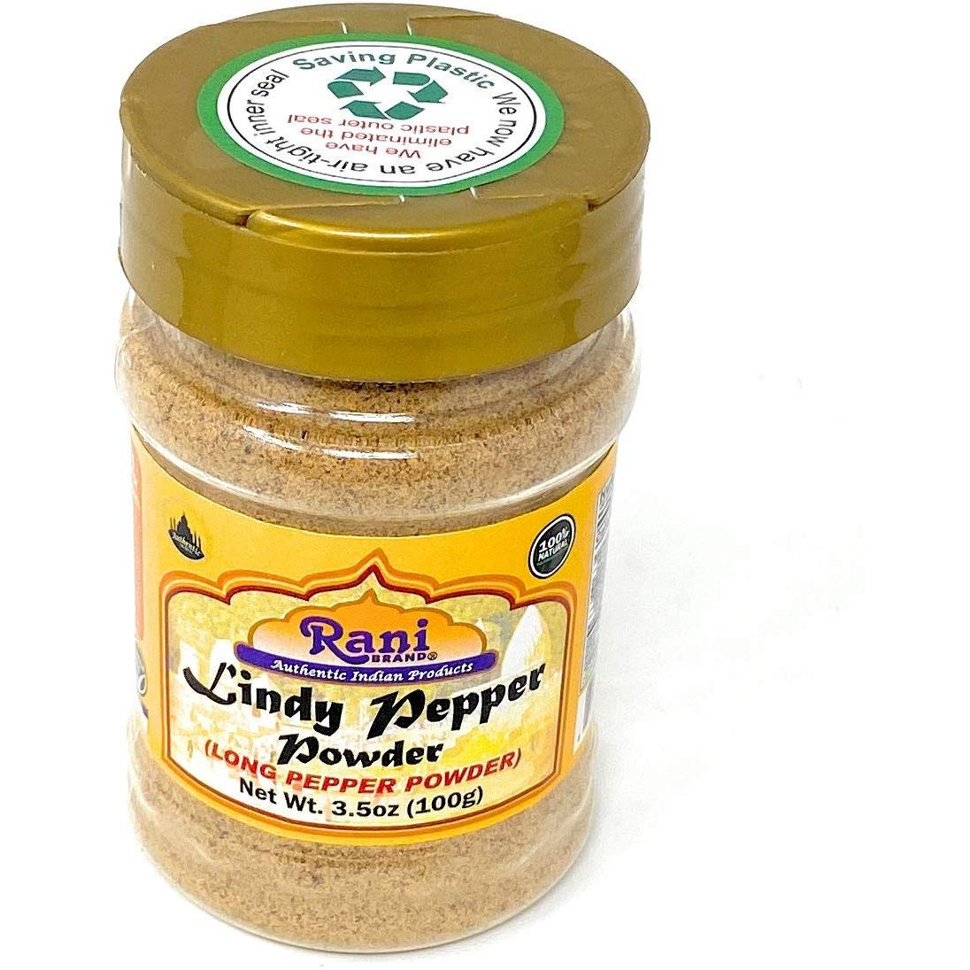 Rani Lindy (Long Pepper) Powder 3.5 Ounce (100g) ~All Natural | Vegan | Gluten Friendly | NON-GMO | Indian Origin