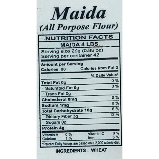 Rani Maida Flour (Indian All Purpose Flour) 4lbs (64oz) Bulk ~ All Natural | Vegan | Indian Origin