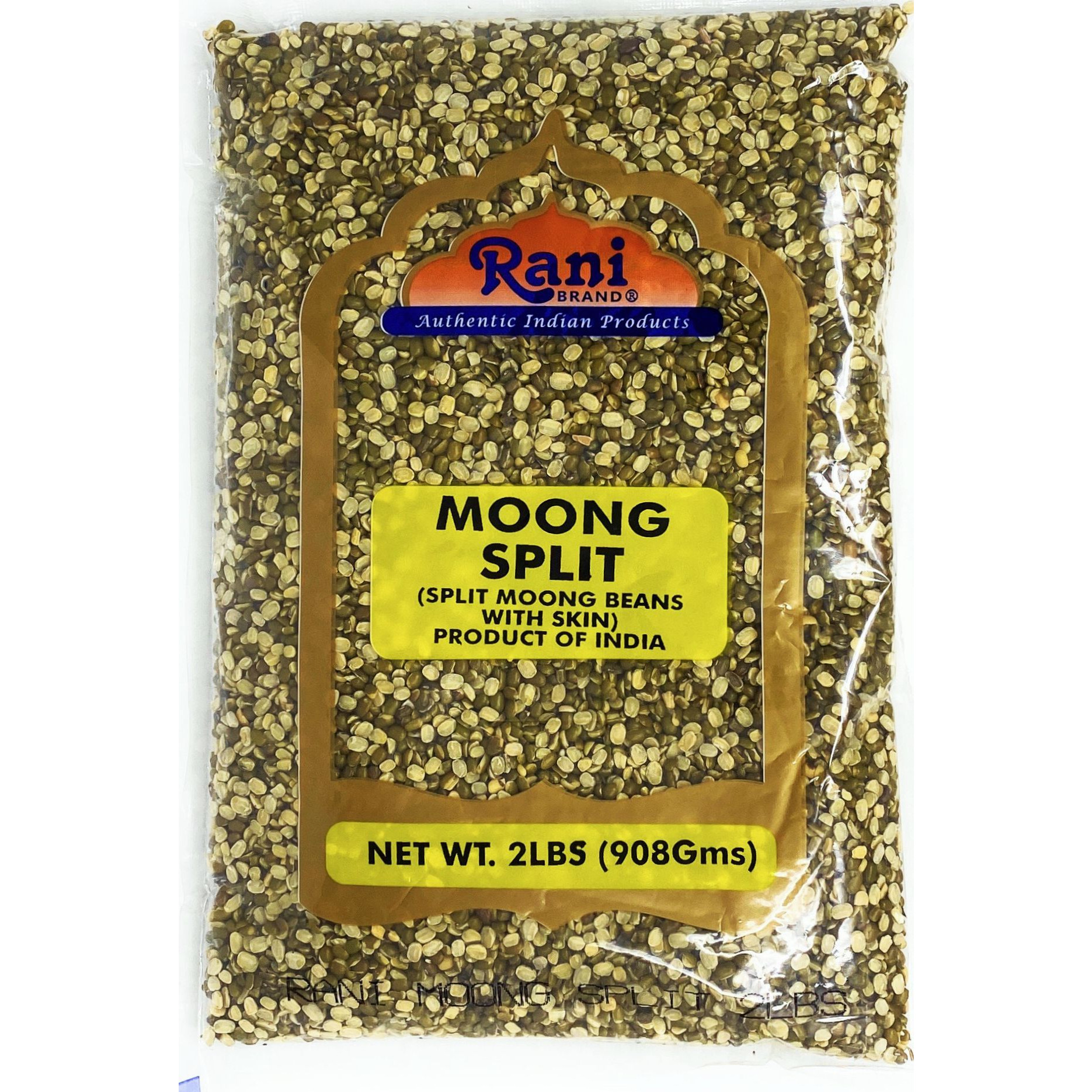 Rani Moong Split (Split Mung Beans WITH skin) Lentils Indian 2lbs (32oz) ~ All Natural | Gluten Free Ingredients | NON-GMO | Vegan