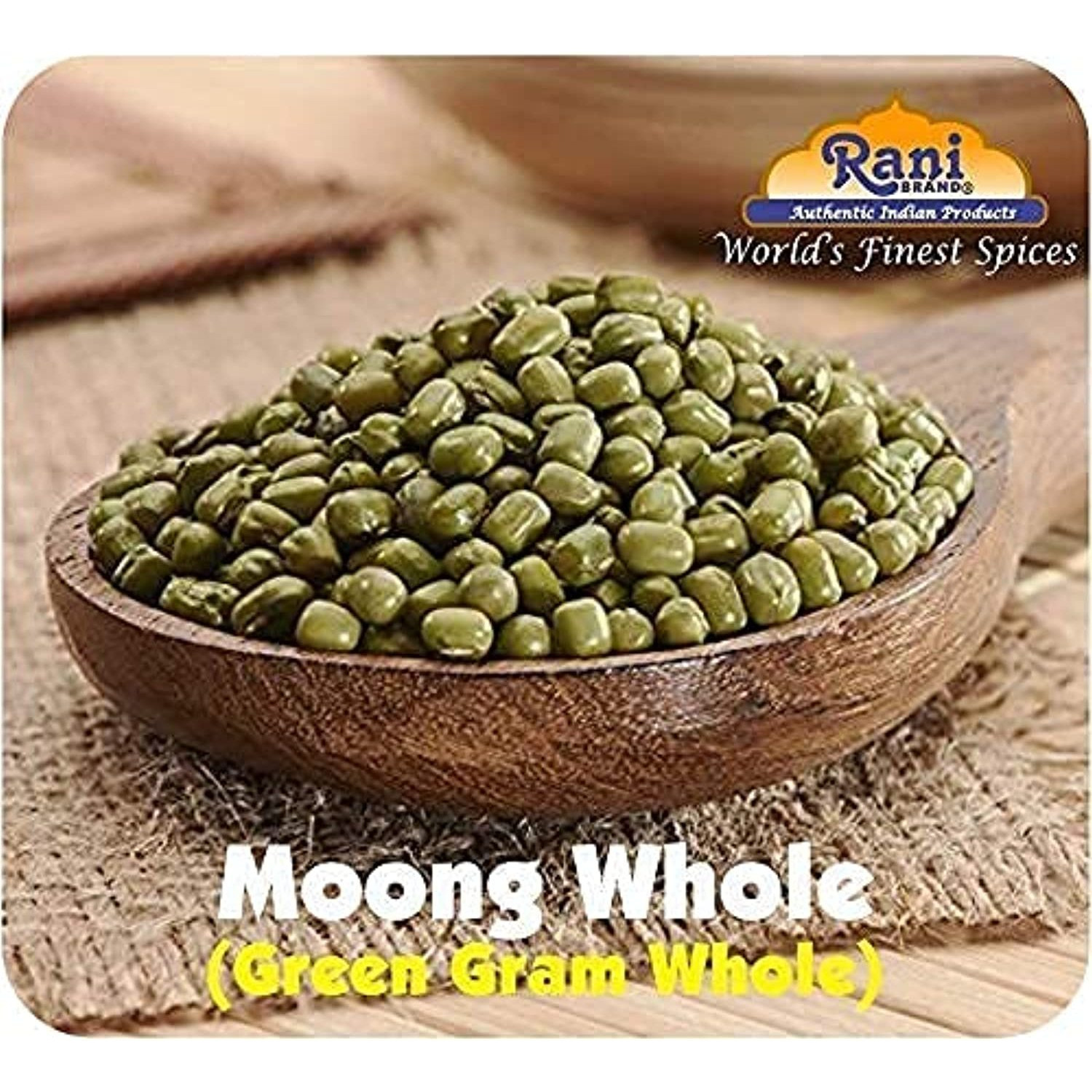 Rani Moong Whole (Ideal for cooking & sprouting, Whole Mung Beans with skin) Lentils Indian 8lb (128oz) Pack of 5 (Total 40lbs) Bulk ~ All Natural | NON-GMO | Vegan | Indian Origin