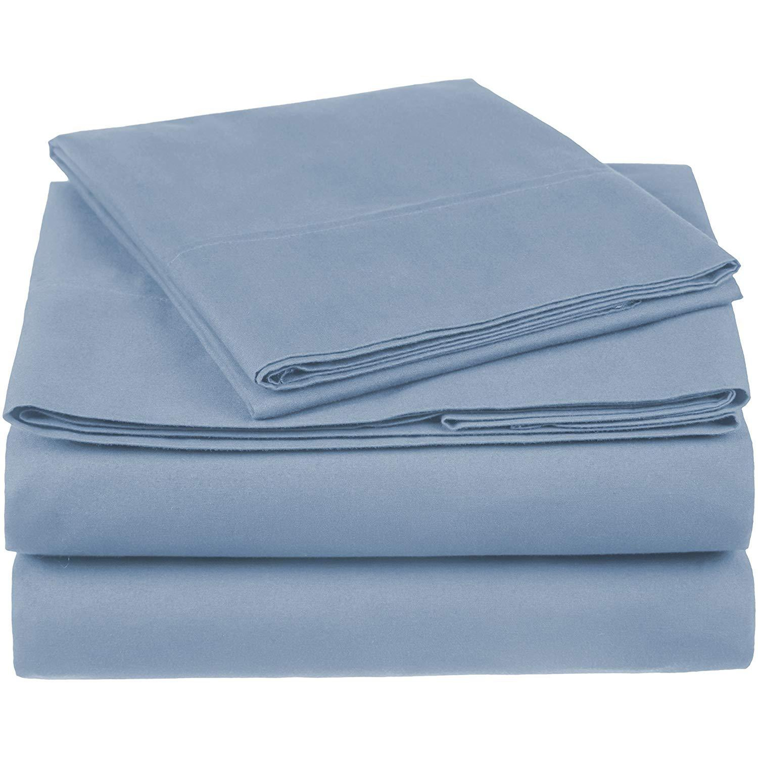 100% Cotton Sheet Set - 400 Thread Count (Piece4 PIECE, SizeQUEEN, ColorBLUE)