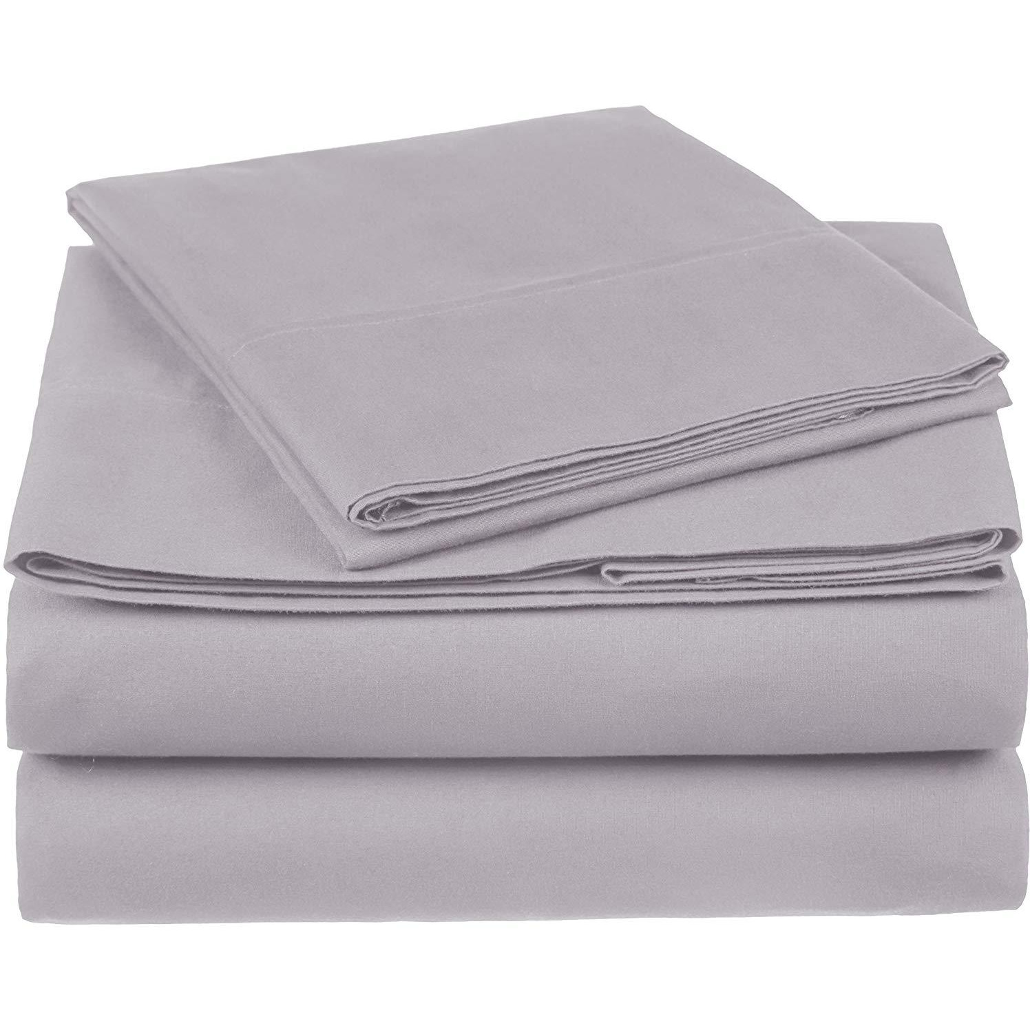 100% Cotton Sheet Set - 400 Thread Count (Piece4 PIECE, SizeKING, ColorGREY)