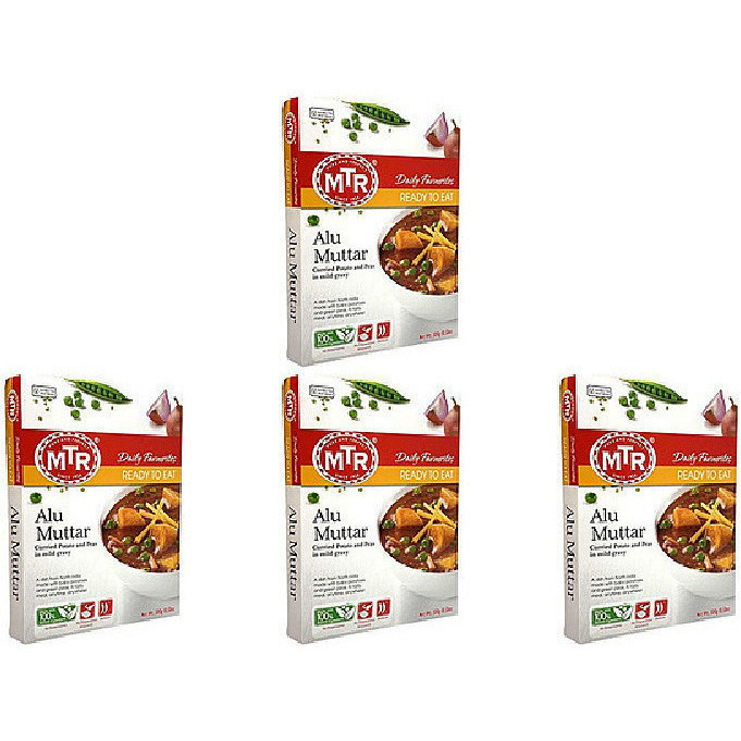 Pack of 4 - Mtr Ready To Eat Alu Muttar - 300 Gm (10.58 Oz)