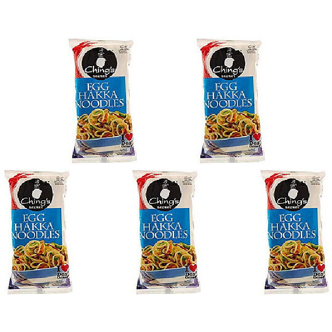 Pack of 5 - Ching's Secret Egg Hakka Noodles - 150 Gm  (5 Oz)