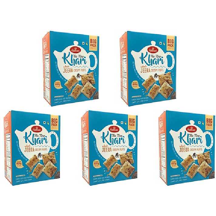 Pack of 5 - Haldiram's Tea Time Khari Jeera - 400 Gm (14.1 Oz)