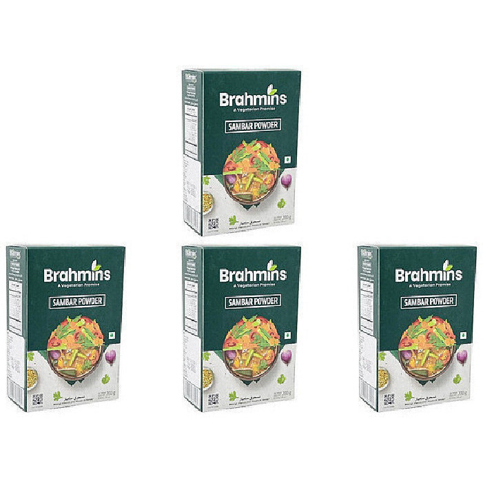 Pack of 4 - Brahmins Sambar Powder - 200 Gm (7 Oz)