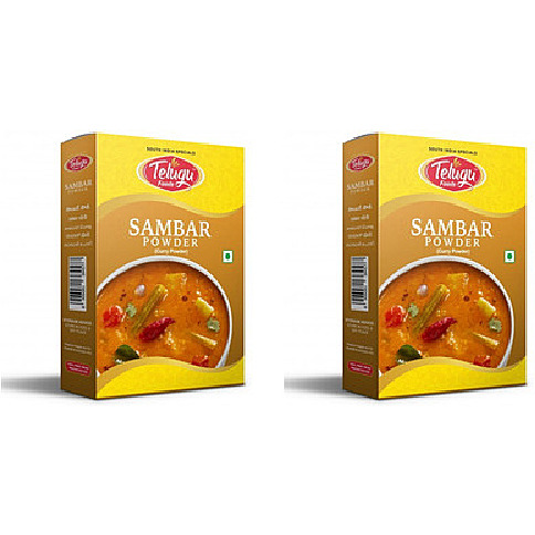 Buy Online Pack Of 2 Telugu Sambar Powder 100 Gm 3 Oz Zifiti Com