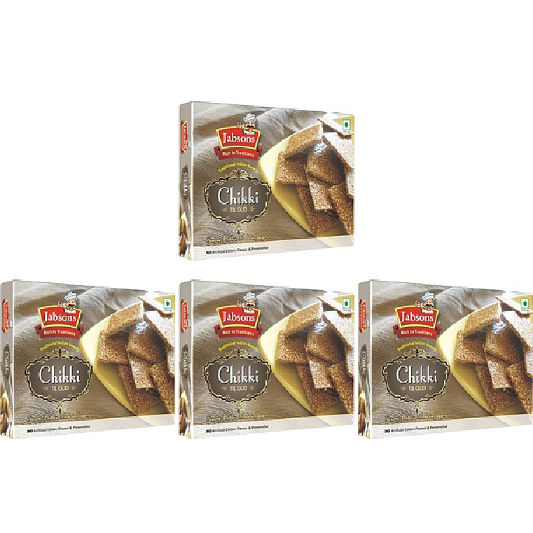 Pack of 4 - Jabsons Chikki Til Gud - 400 Gm (14 Oz)