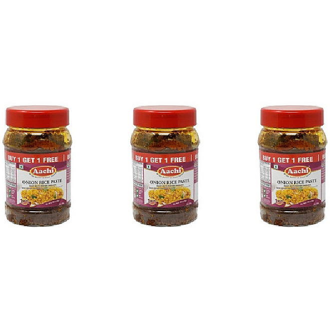 Pack of 3 - Aachi Onion Rice Paste - 200 Gm (7 Oz) [Buy 1 Get 1 Free]