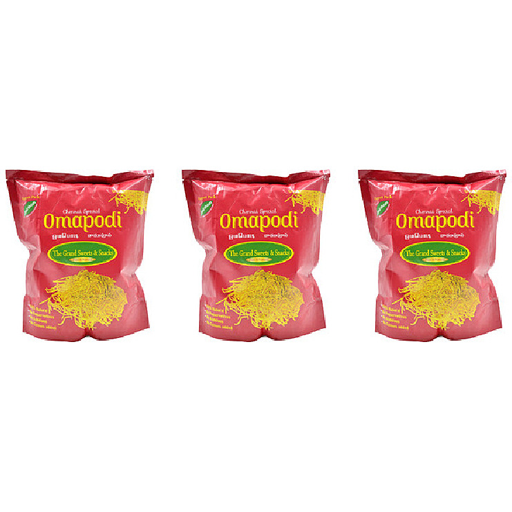 Pack of 3 - Grand Sweets & Snacks Ribbon Omapodi - 170 Gm (6 Oz)