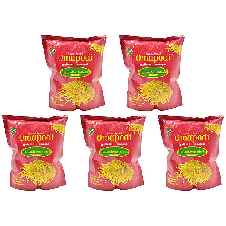 Pack of 5 - Grand Sweets & Snacks Ribbon Omapodi - 170 Gm (6 Oz)
