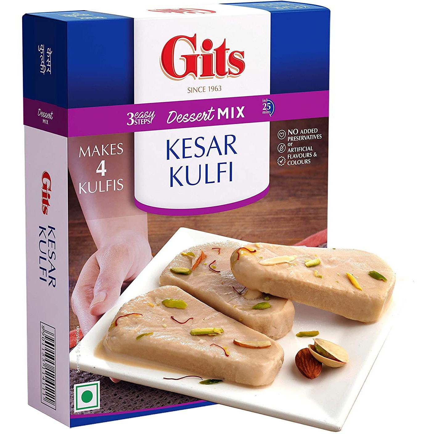 Pack of 4 - Gits Kesar Kulfi Mix - 100 Gm (3.5 Oz)