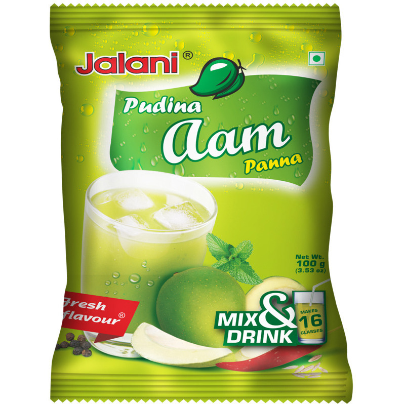 Pack of 5 - Jalani Pudina Aam Panna Mix - 100 Gm (3.5 Oz)