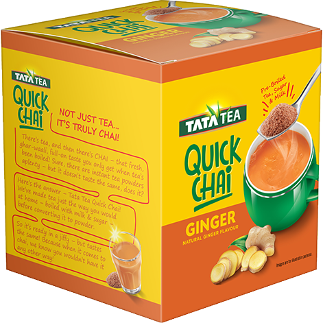 Pack of 5 - Tata Tea Instant Quick Chai Ginger 10 Sachets - 220 Gm (7.76 Oz)