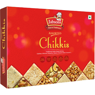 Pack of 4 - Jabsons Chikki Assorted - 400 Gm (14.1 Oz)