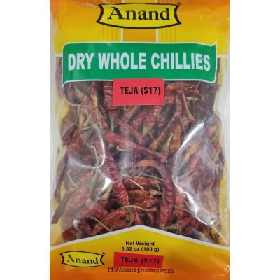 Pack of 2 - Anand Dry Whole Chillies Teja - 400 Gm (14 Oz)