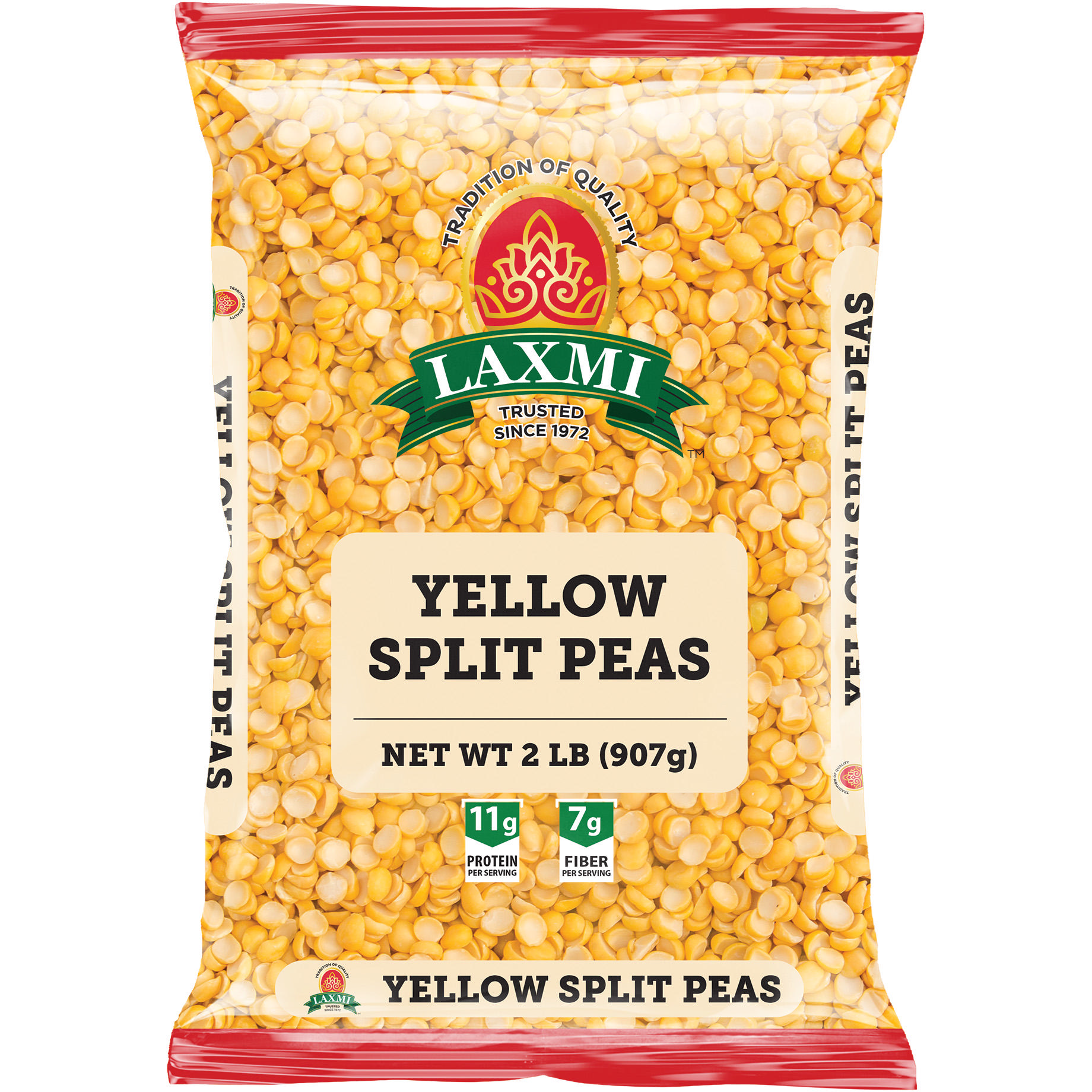 Pack of 2 - Laxmi Yellow Split Peas - 2 Lb (907 Gm)