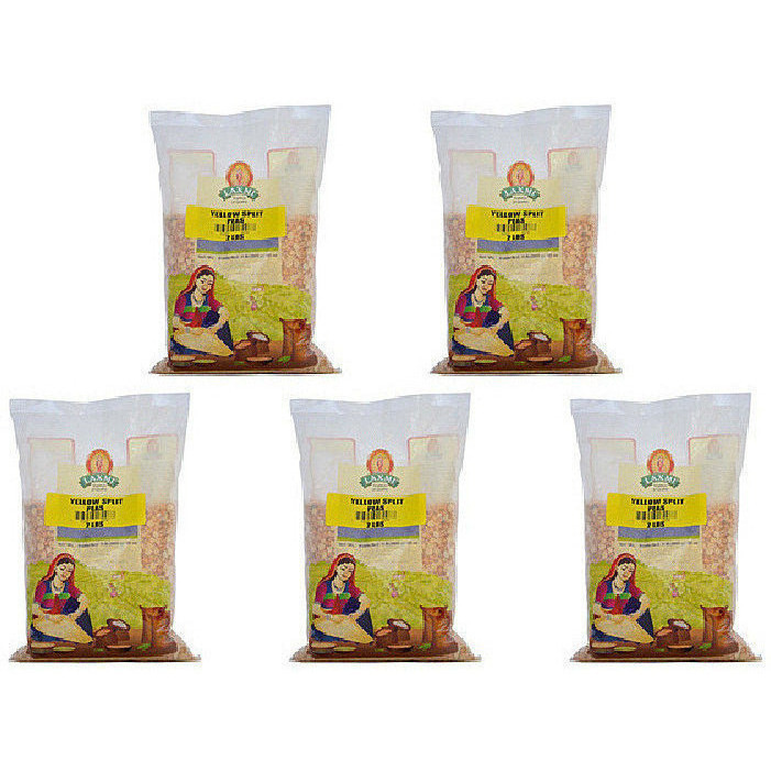 Pack of 5 - Laxmi Yellow Split Peas - 2 Lb (907 Gm)