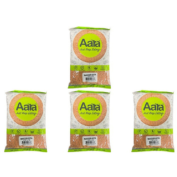 Pack of 4 - Aara Masoor Gota - 2 Lb (908 Gm)