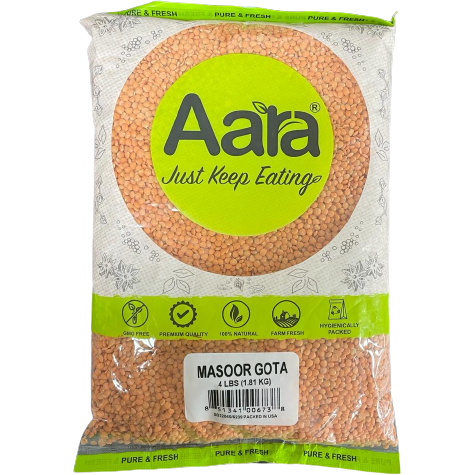 Pack of 4 - Aara Masoor Gota - 2 Lb (908 Gm)