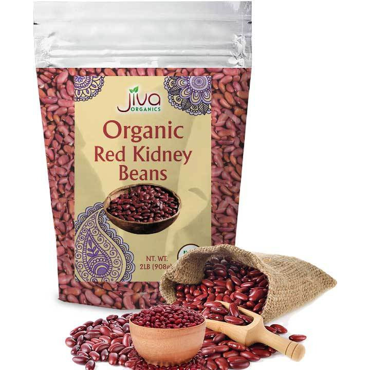 Pack of 3 - Jiva Organics Organic Red Kidney Beans - 2 Lb (908 Gm)