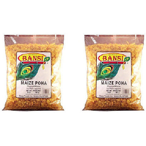 Pack of 2 - Bansi Maize Poha - 1 Lb (454 Gm)