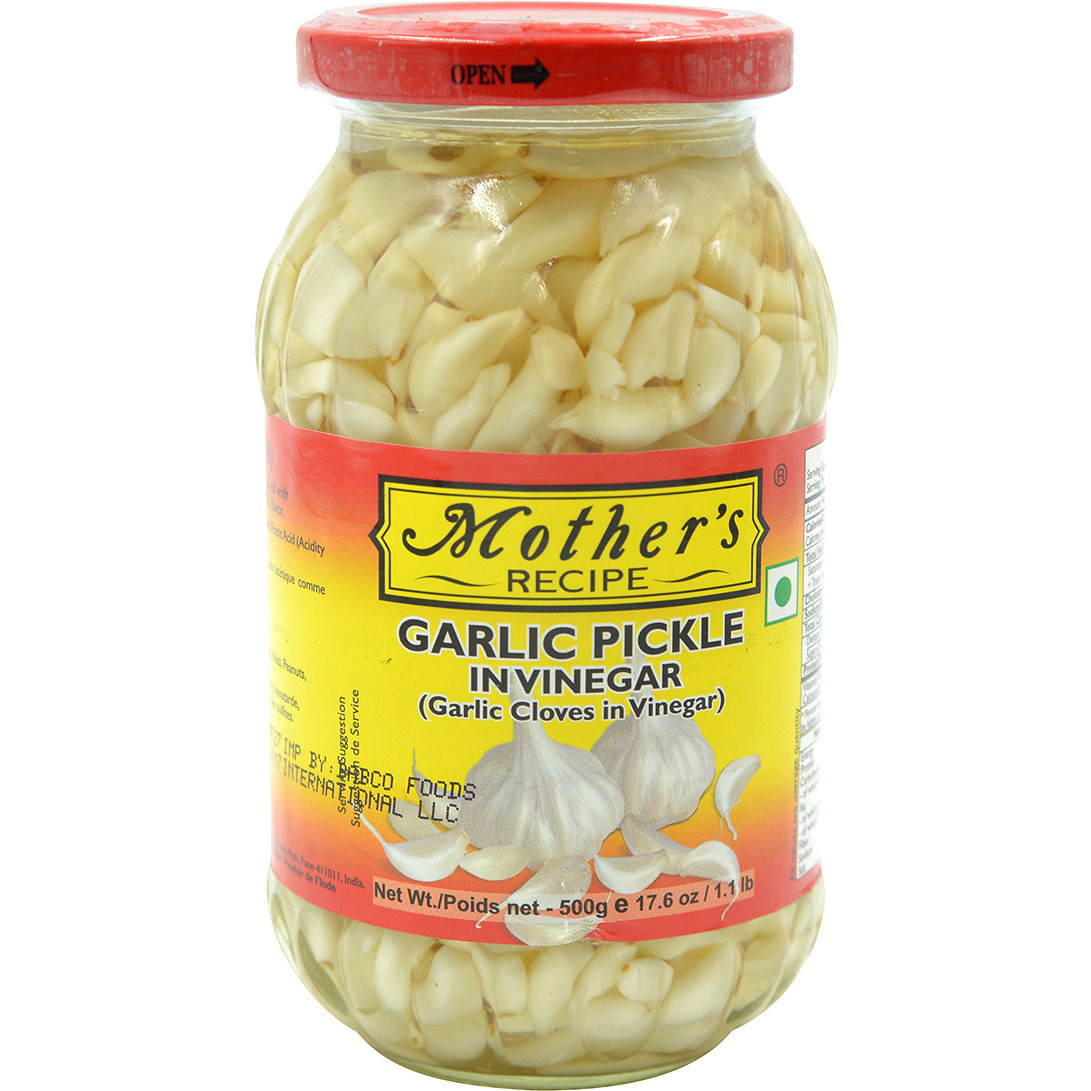 Pack of 3 - Mother's Recipe Garlic Pickle In Vinegar - 500 Gm (1.1 Lb)