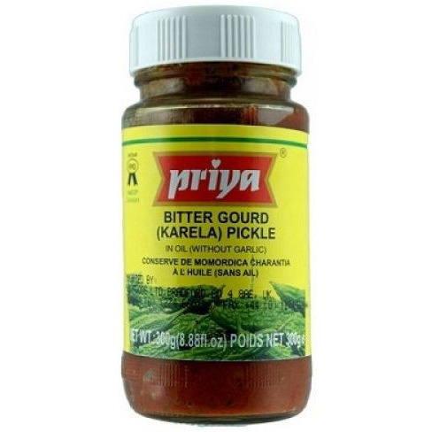 Pack of 2 - Priya Bitter Gourd Pickle No Garlic - 300 Gm (10 Oz)