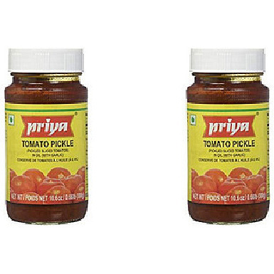 Pack of 2 - Priya Tomato Pickle With Garlic - 300 Gm (10.6 Oz)