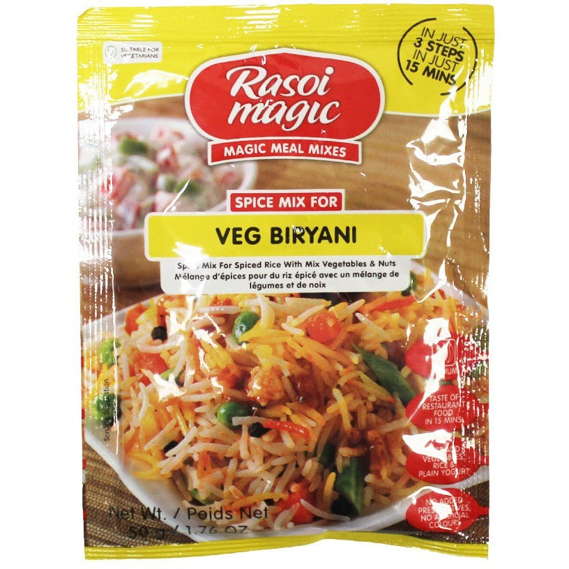 Pack of 2 - Rasoi Magic Veg Biryani - 50 Gm (1.7 Oz)