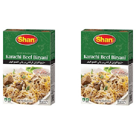 Pack of 2 - Shan Karachi Beef Biryani Masala - 60 Gm (2.1 Oz)