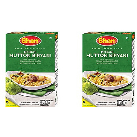 Pack of 2 - Shan Memoni Mutton Biryani Masala - 60 Gm (2.1 Oz)