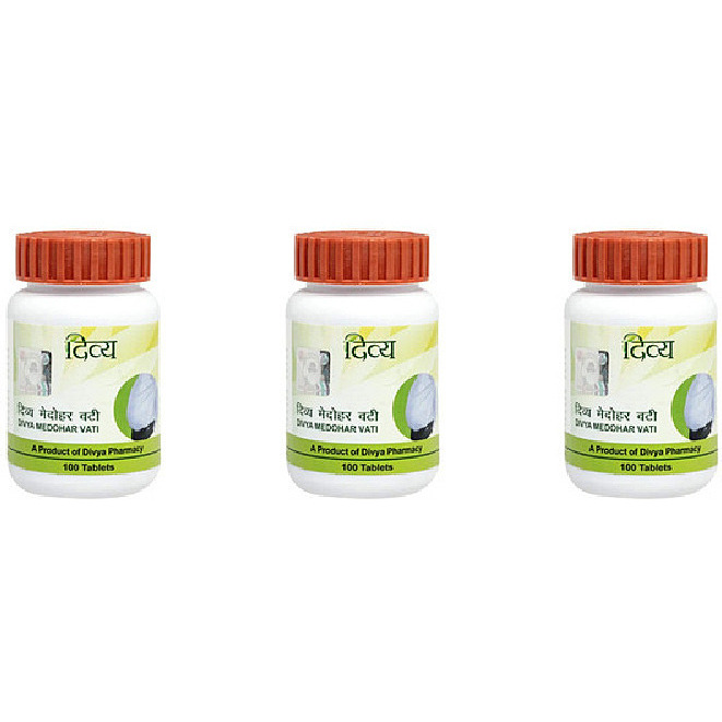 Pack of 3 - Divya Medohar Vati 100 Tablets - 70 Gm (2.5 Oz)