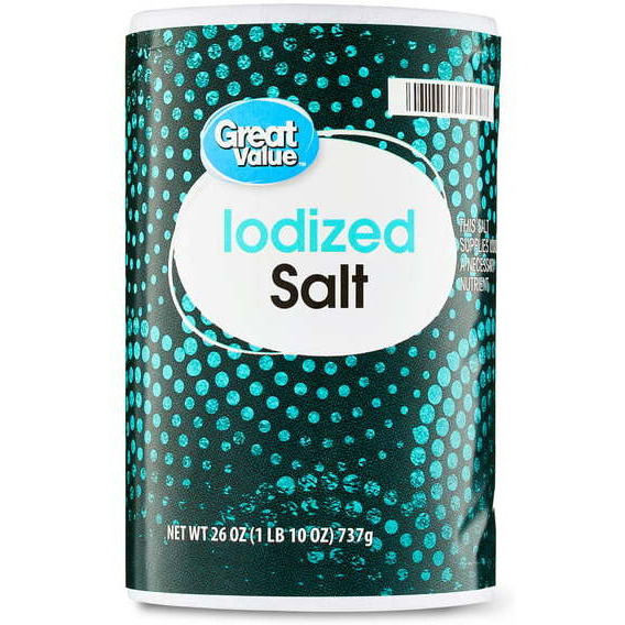 Pack of 2 - Great Value Iodized Salt - 26 Oz (737 Gm)