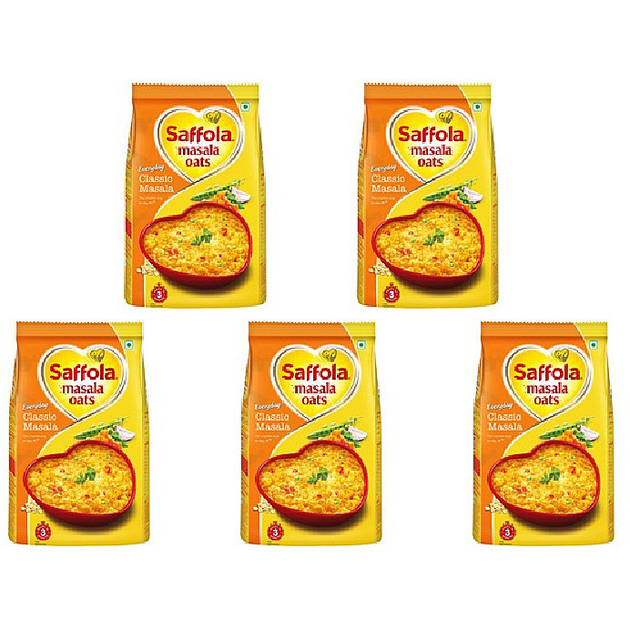 Pack of 5 - Saffola Masala Oats Classic Masala - 482 Gm (17 Oz)