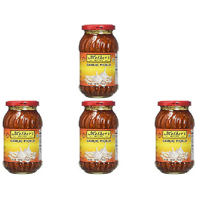 Pack of 4 - Mother's Recipe Garlic Pickle - 500 Gm (1.1 Lb)